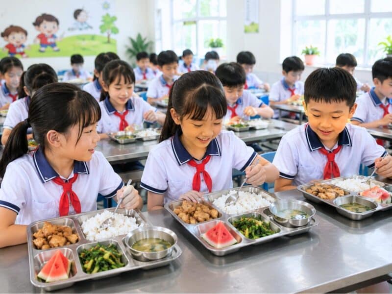 Cung cấp suất ăn công nghiệp Trường Học Bến Cát